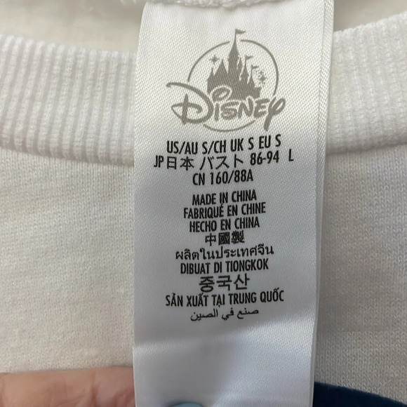 Disney Parks White Peace Sweatshirt size Small - Picture 3 of 8